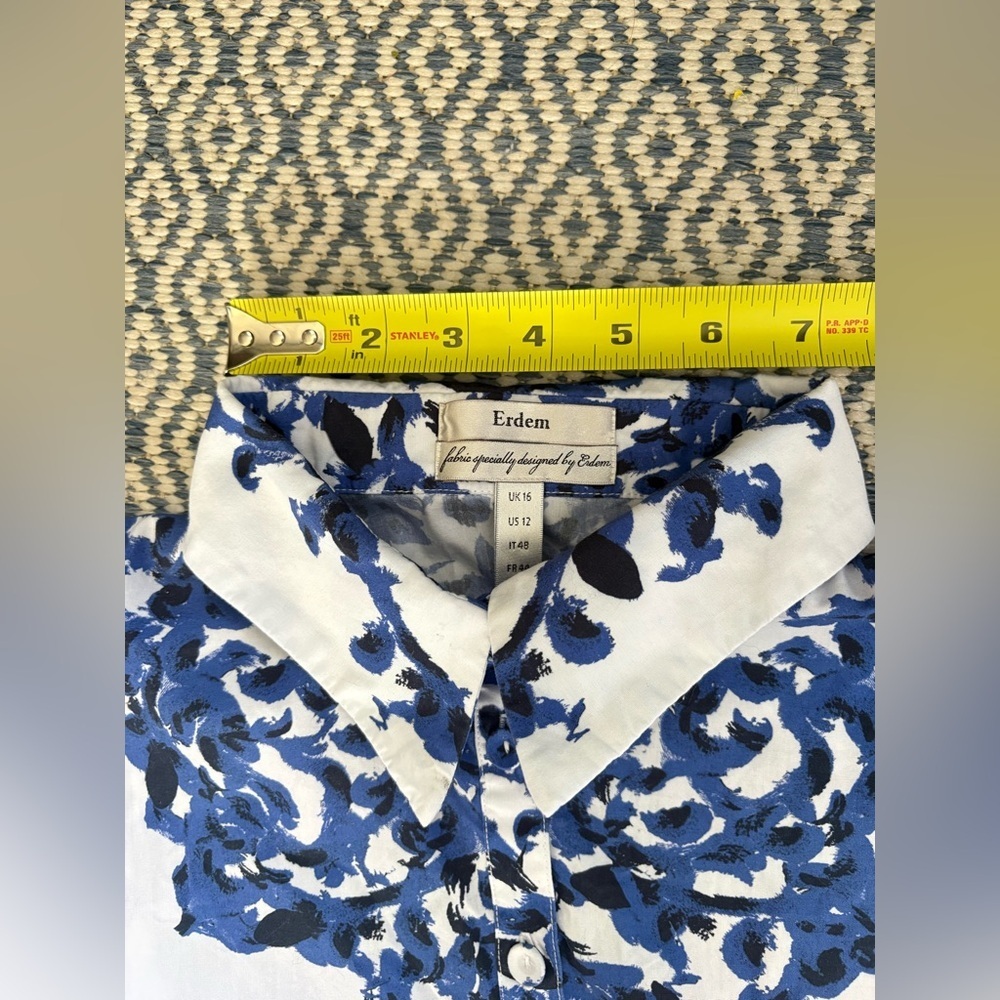 LIKE NEW ERDEM FLORAL BLOUSE - Picture 8 of 10